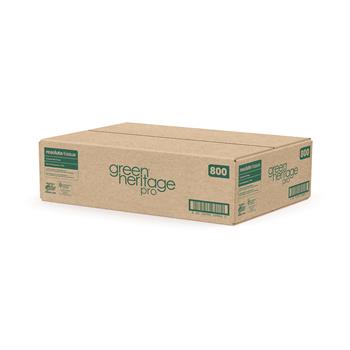Resolute Tissue Green Heritage&#174; Pro Jumbo Roll Tissues, White, 2-Ply, 9&quot; Dia., 3.4&quot;W x 560&#39;L, 12 Rolls/CT