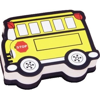 Ashley Magnetic Whiteboard Eraser, School Bus