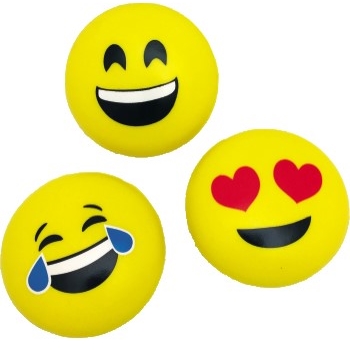 Ashley Squeeze Ball, Emoji Face, 3/PK - WB Mason