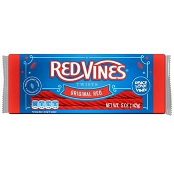 American Licorice Red Vines Twists Tray, Original Red, 5 oz,  24 Trays/Case