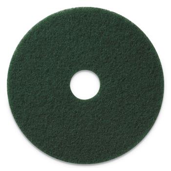 Americo Scrubbing Pads, 14&quot; Diameter, Green, 5/CT