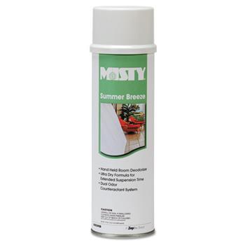 Misty&#174; Handheld Air Sanitizer/Deodorizer, Summer Breeze, 10oz Aerosol, 12/Carton