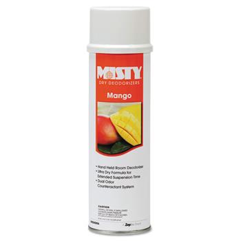 Misty&#174; Handheld Air Sanitizer/Deodorizer, Mango, 10oz, Aerosol, 12/Carton