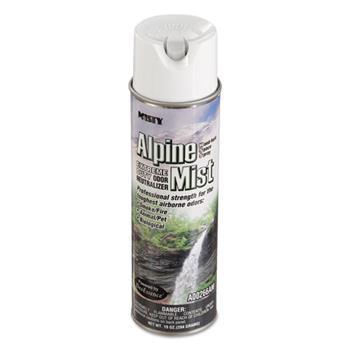 Misty Hand-Held Odor Neutralizer, Alpine Mist, 10oz, Aerosol, 12/Carton