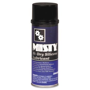 Misty Si-Dry Silicone Spray Lubricant, Aerosol Can, 11oz, 12/Carton