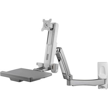 Amer Mounts Monitor Mounting Arm, Keyboard, Mouse, 24 in, White