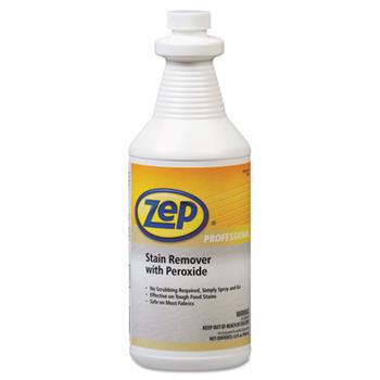 Zep Professional&#174; Stain Remover with Peroxide, Quart Bottle, 6/Carton