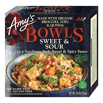 Amy&#39;s Sweet and Sour Broccoli, Tofu &amp; Quinoa Bowl, 9 oz, 3/PK