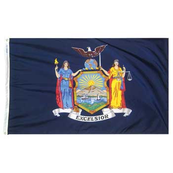 Annin Flags New York State Flag, Indoor, 3&#39; x 5&#39;