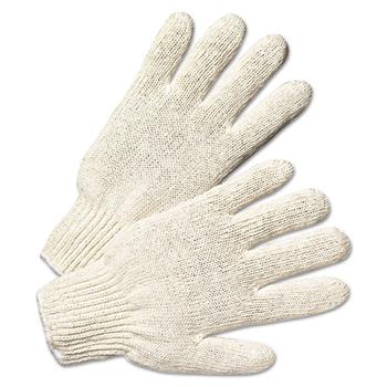 Anchor Brand String Knit Gloves, Natural White, 12 Pairs