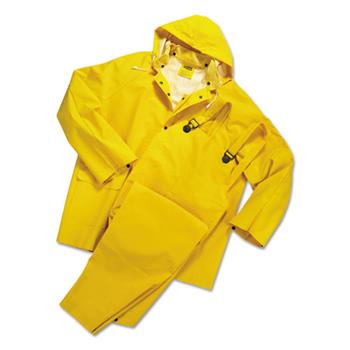 Anchor Brand Rainsuit, PVC/Polyester, Yellow, Large