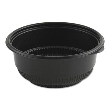 Anchor Packaging MicroRaves Incredi-Bowl Base, Plastic, Round, 16 oz, Black, 250/Carton
