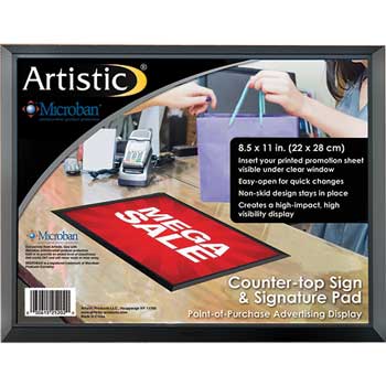 Artistic AdMat Counter Mat, 8.5 x 11, Black Base, 6/PK