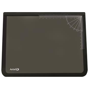 Artistic Lift-Top Pad Desktop Organizer with Clear Overlay, 24 x 19, Black
