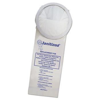 Janitized Vacuum Bag Filter Replacements for ProTeam QuarterVac Vacuums, 100/Carton