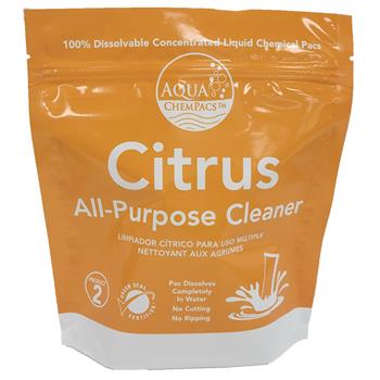 Aqua ChemPacs Citrus All Purpose Cleaner, 100 Count