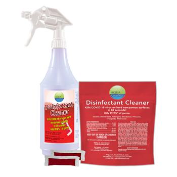 Aqua ChemPacs Disinfectant Cleaner With Bottle And Trigger Sprayer, 20 Count