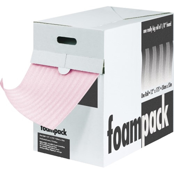 W.B. Mason Co. Anti-Static Foam Dispenser Packs, 12 in x 175 ft, 1/8 in Thick, Pink
