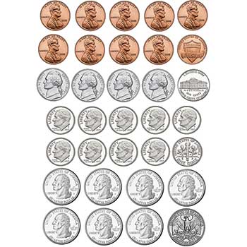 Ashley Math Die-Cut Magnets, U.S. Coins