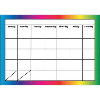 Ashley Magnetic Monthly Rainbow Calendar, 8.5&quot; x 11&quot;, 1/PK