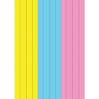 Ashley Die-Cut Magnetic Pink/Blue/Yellow Sentence Strips, 2.75&quot; x 11&quot;, 3/PK