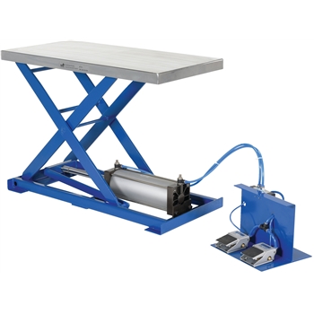 Vestil Pneumatic Scissor Lift Table, 200 lb. Capacity, 19 1/2&quot; x 39 1/2&quot;
