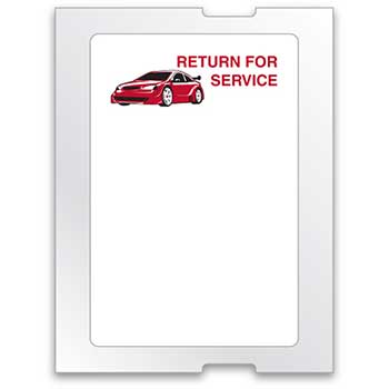 Auto Supplies Roll Reminder Labels, 2 5/8&quot; x 1 7/8&quot;, White with Red Car, 500/RL
