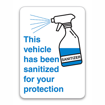 Auto Supplies Sanitized Sticker, 2 5/8&quot; x 1 7/8&quot;, White light adhesive, 500/RL