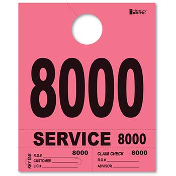 Auto Supplies Heavy Brite™ Dispatch Numbers, 4-Part, Pink, 8000-8999