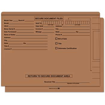 Auto Supplies Color-Code Deal Jackets, Brown, 100/BX