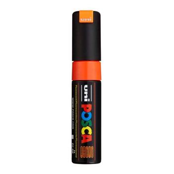 Auto Supplies Uni POSCA Water-Based Paint Marker, Chisel Tip, Florescent Orange, 6/EA