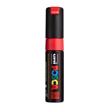 Auto Supplies Uni POSCA Water-Based Paint Marker, Chisel Tip, Florescent Red
