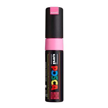 Auto Supplies Uni POSCA Water-Based Paint Marker, Chisel Tip, Florescent Pink, 6/EA