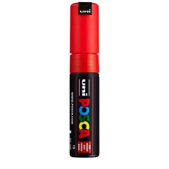 Auto Supplies Uni POSCA Water-Based Paint Marker, Bullet Tip, Red, 6/EA
