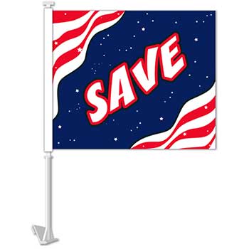 Auto Supplies Standard Clip-On Flag, Save