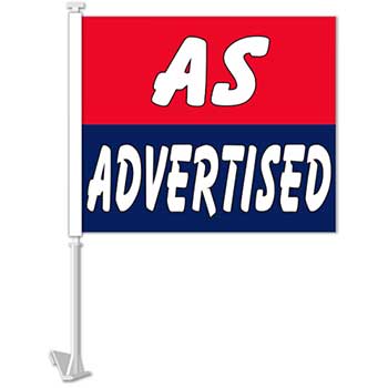 Auto Supplies Standard Clip-On Flag, As Advertised