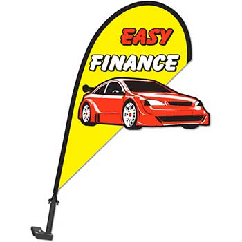 Auto Supplies 3D Clip on Paddle Flag, Easy Finance