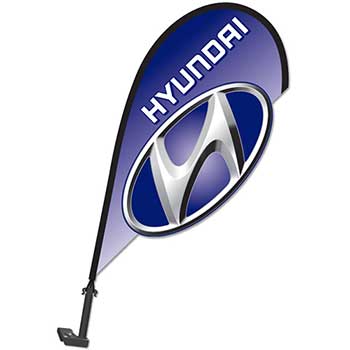 Auto Supplies 3D Clip on Paddle Flag, Hyundai