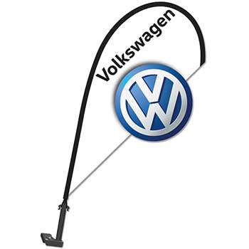 Auto Supplies 3D Clip on Paddle Flag, Volkswagon