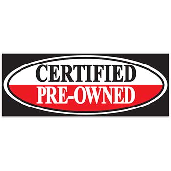 Auto Supplies Banner, 12&#39; x 4 1/2&quot;, Certified Pre-Owned
