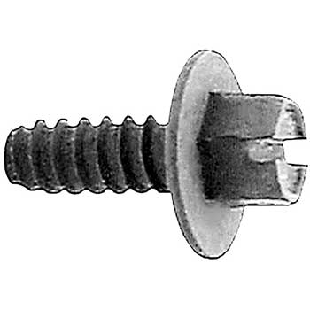 Auto Supplies License Plate Screw Slotted Hex Washer Head, American, #14 x 5/8&quot;, 50/BX
