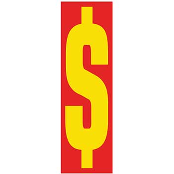 Auto Supplies Window Sticker, $,9 1/2&quot;, Red/Yellow, 12/PK