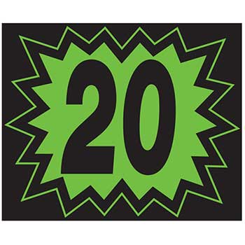 Auto Supplies Blast Year Sticker, Black/Green, 2020, 12/PK