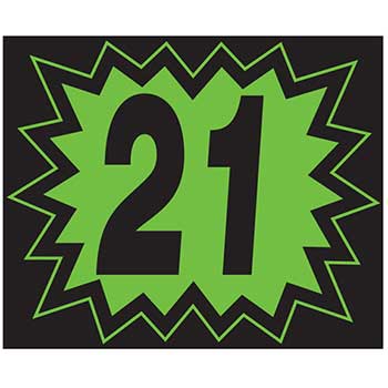 Auto Supplies Blast Year Sticker, Black/Green, 2021, 12/PK
