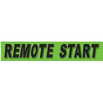 Auto Supplies Slogan Window Sticker, Remote Start, Flourescent Green &amp; Black, 12/PK