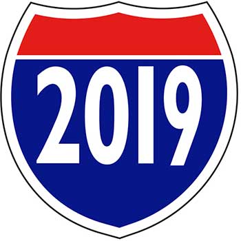 Auto Supplies Interstate Shield Window Sticker, 2019, 12/PK