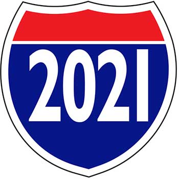 Auto Supplies Interstate Shield Window Sticker, 2021, 12/PK