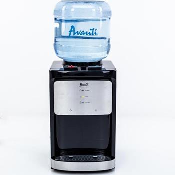 Avanti Counter Top Thermoelectric Hot and Cold Water Dispenser, 3 to 5 gal, 12&quot;W x 13&quot;D x 20&quot;H, Stainless Steel/Black
