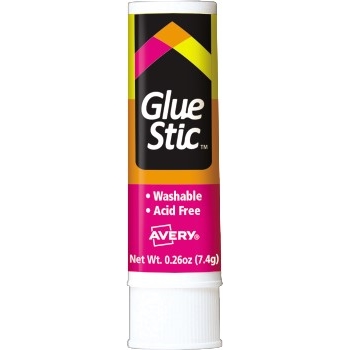 Avery Glue Stic™, Washable, Nontoxic, Permanent Adhesive, 0.26 oz.