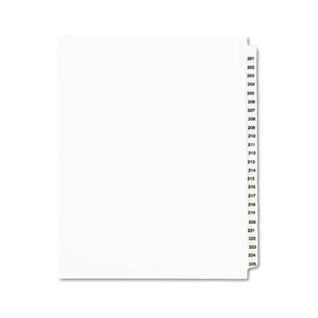 Avery Standard Collated Legal Dividers Style, Letter Size, Avery-Style, Side Tab Dividers, 201-225 Tab Set